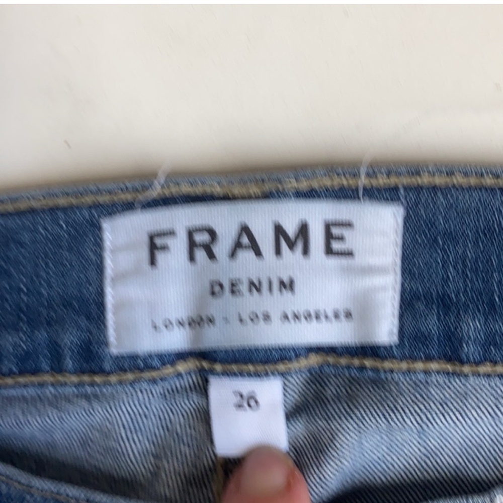 Frame Denim Le High Skinny Distressed Jeans 26 - Picture 6 of 7